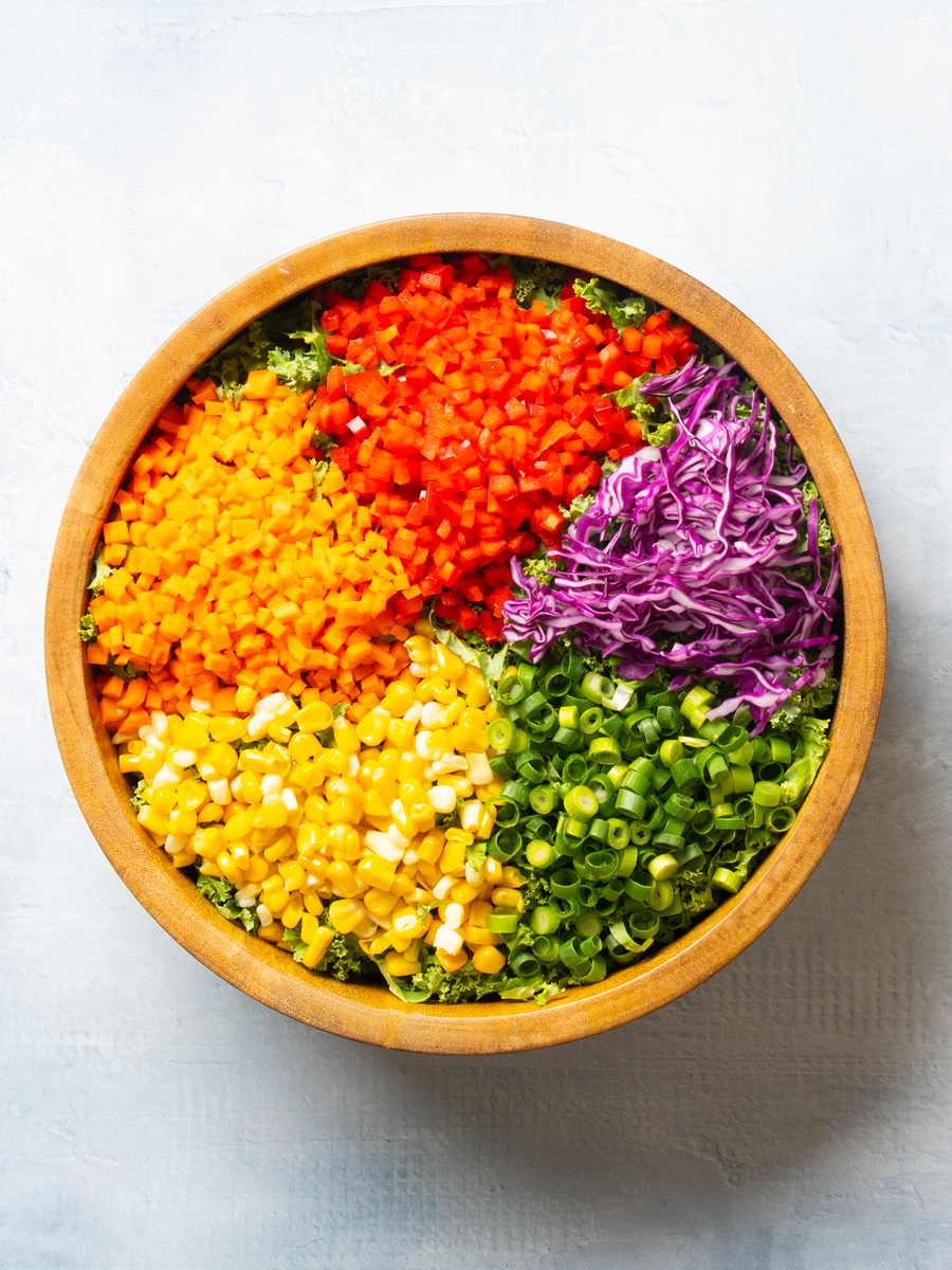 rainbow kale salad