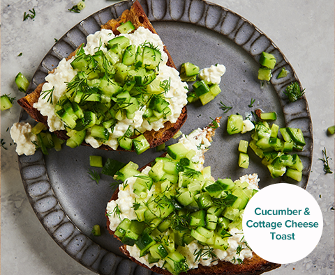 Cucumber & Cottage Cheese Toast