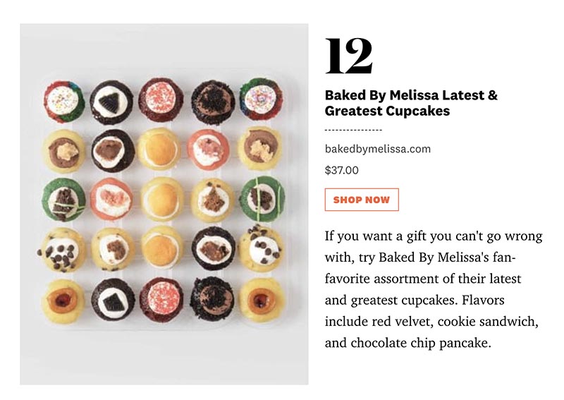 WomensHealthMag2020-Article Baked By Melissa Cupcakes in Women's Health Magazine