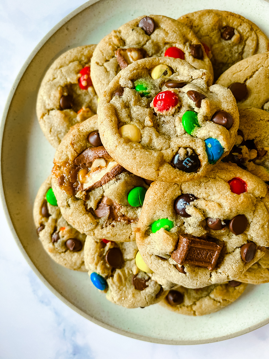 Halloween Candy Brown Butter Cookies - Baked by Melissa