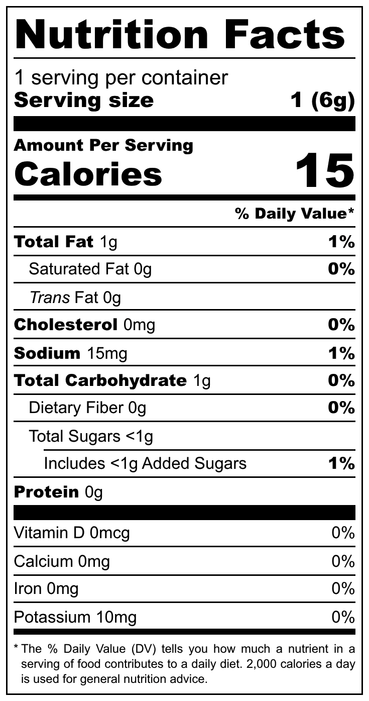Nutrition Label